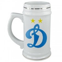 Кружка пивная, керамическая с логотипом Динамо Москва