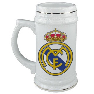Кружка пивная, керамическая с логотипом Реал Мадрид