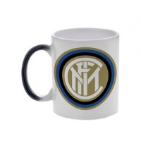 Кружка черная, хамелеон с логотипом Интер Милан