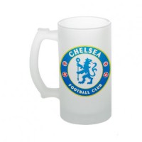 Кружка пивная, стеклянная с логотипом Челси
