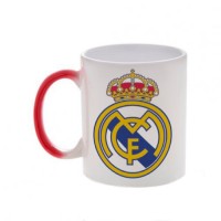 Кружка красная, хамелеон с логотипом Реал Мадрид