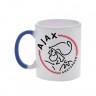 Кружка синяя, хамелеон с логотипом Аякс