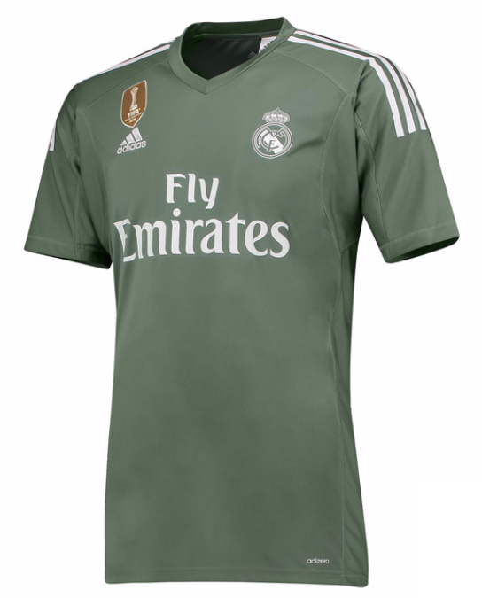 Мужская футболка голкипера футбольного клуба Реал Мадрид 2017/2018