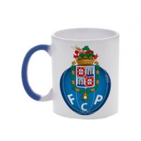 Кружка синяя, хамелеон с логотипом Порто