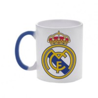 Кружка синяя, хамелеон с логотипом Реал Мадрид