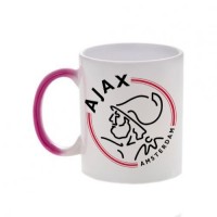 Кружка фуксия, хамелеон с логотипом Аякс